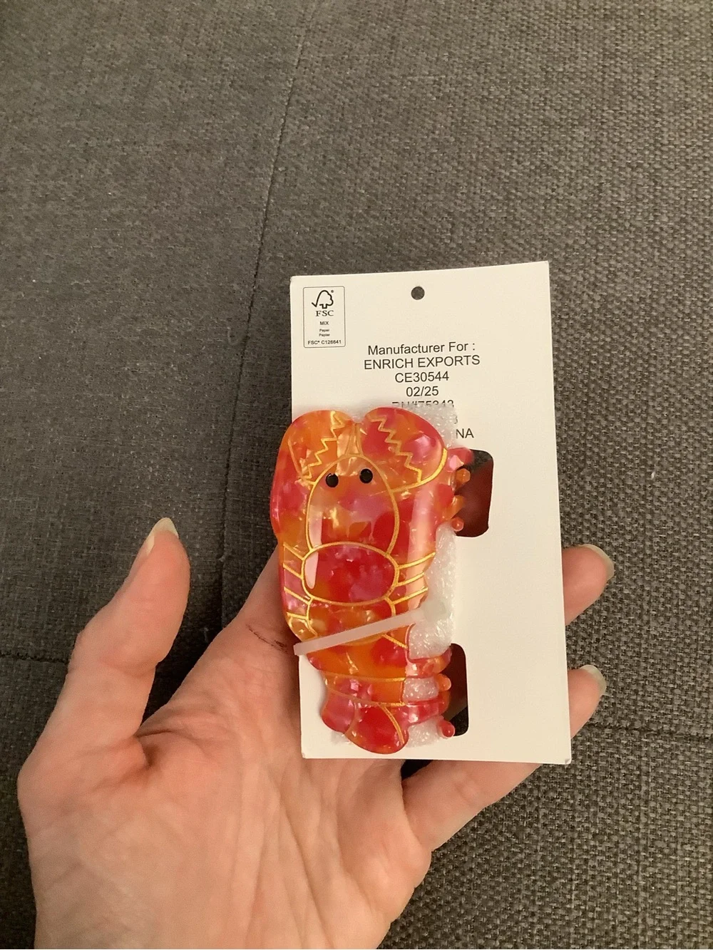 Max Studio Kids lobster hair claw clip brand new hair accessory